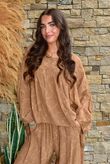 Kiti Paisley Damask Artist Smock Walnut